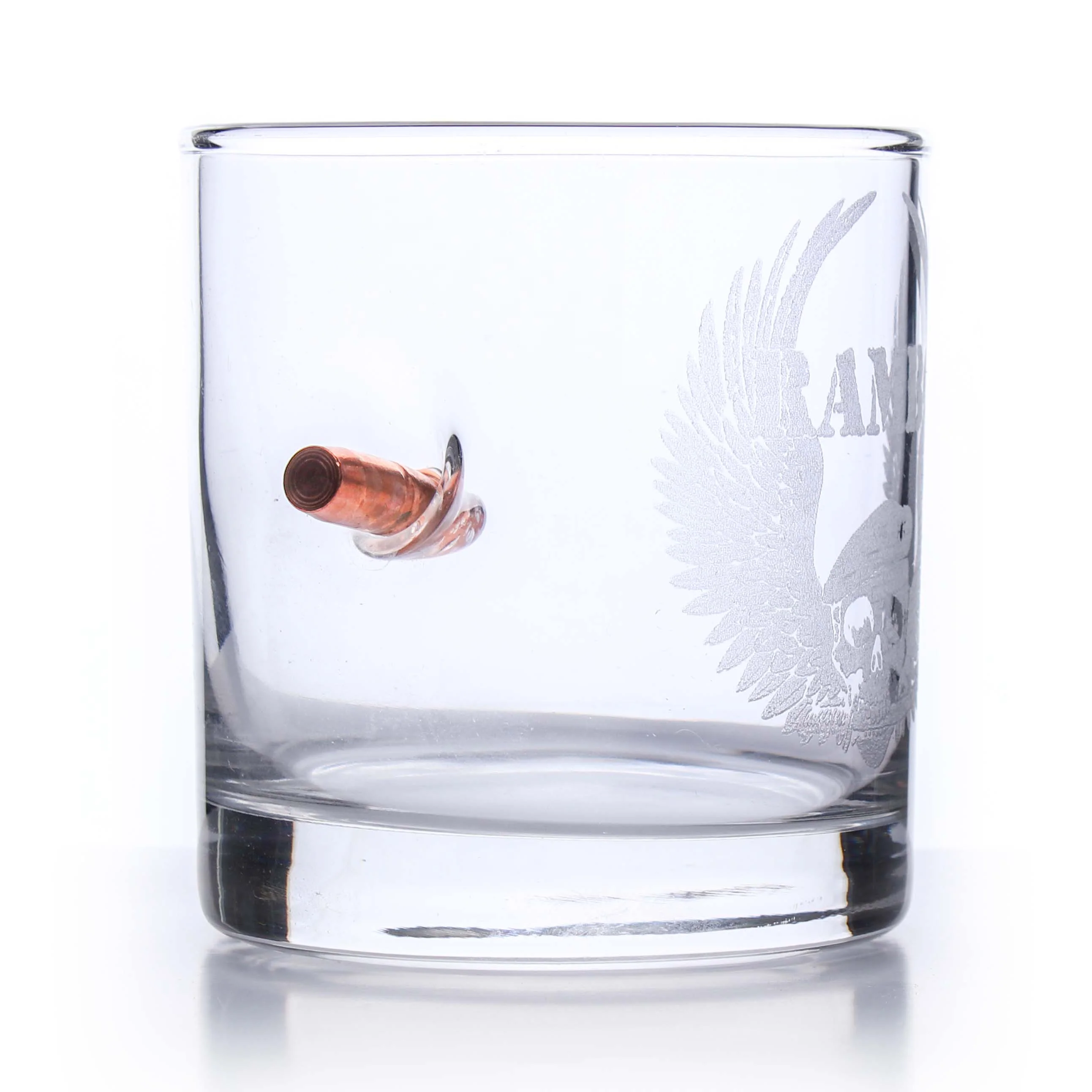 Rambo Bullet Etched Rocks Glass - Image 3