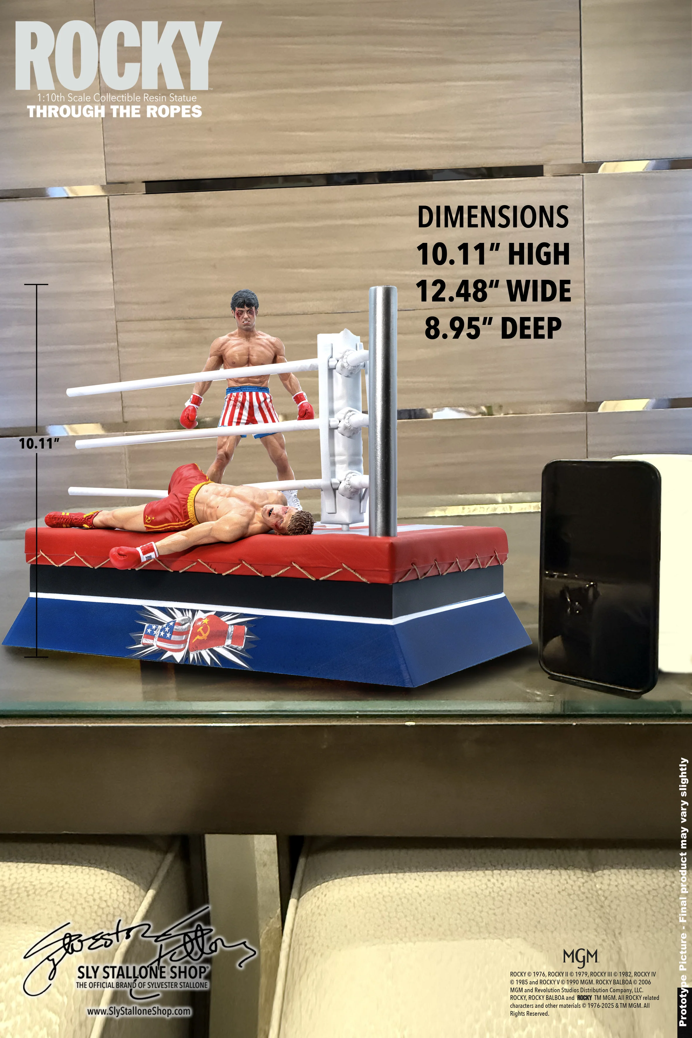 Rocky Over Drago 1/10 Statue, Through The Ropes - Image 9