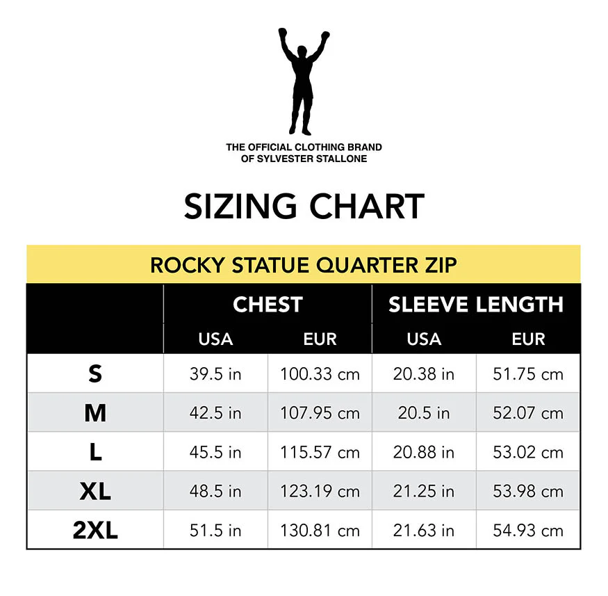 Rocky Statue White Quarter Zip Up - Image 3